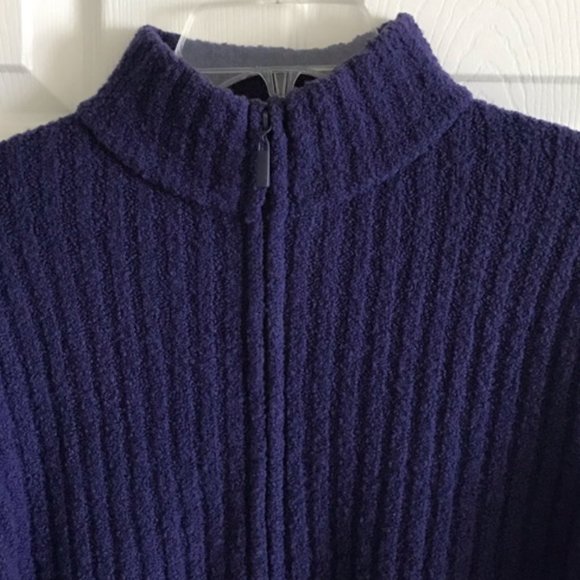 Eileen Fisher Purple 1/4 Zip Sweater size Medium - Picture 4 of 6